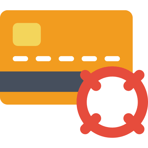 Credit card personal information payment method security icon