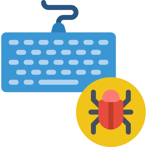 Keyboard virus password security icon