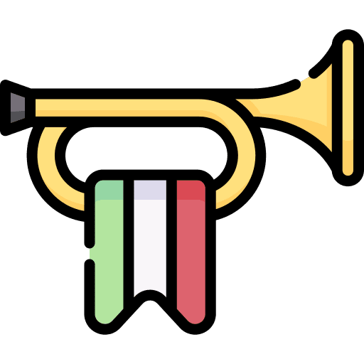 Fanfare national day music and multimedia italian icon Fanfare national day music and multimedia italian icon