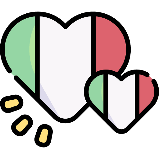 Heart heart italian celebration icon Heart heart italian celebration icon