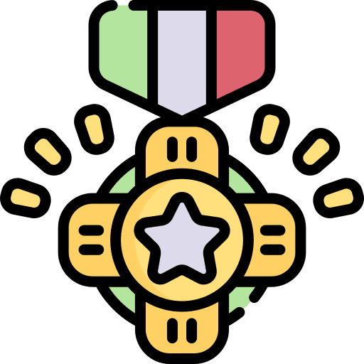 Medal national day italy sports and competition icon Medal national day italy sports and competition icon