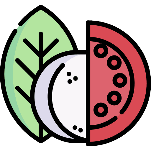 Salad tomato basil mozzarella icon