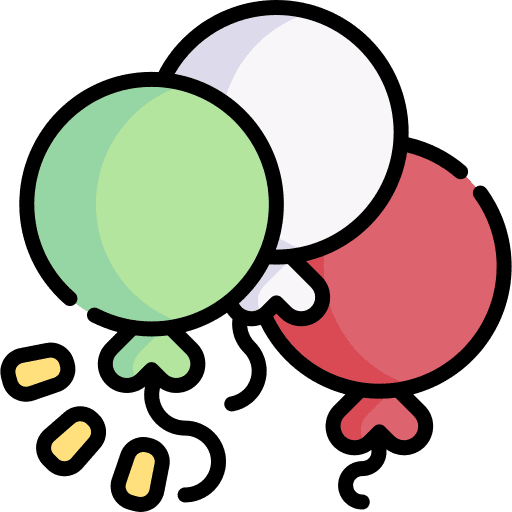 Balloon festa della repubblica italy party icon Balloon festa della repubblica italy party icon