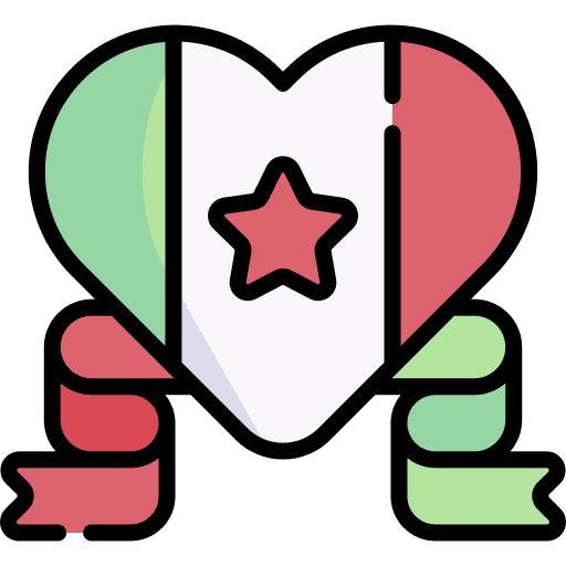 Heart patriotism festa della repubblica italian icon Heart patriotism festa della repubblica italian icon