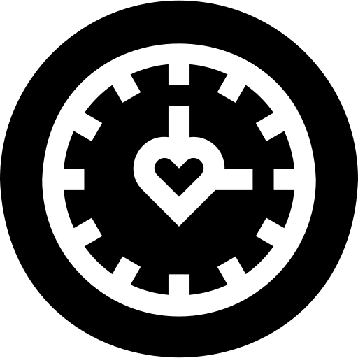 Time heart clock time and date icon Time heart clock time and date icon