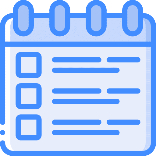 Calendar list planner date icon