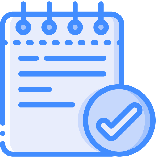 Notepad done checking files and folders icon