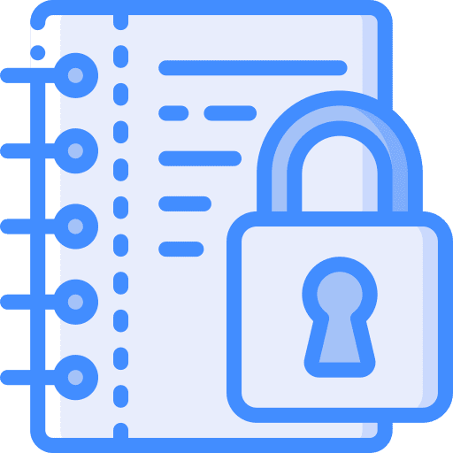 Notepad private security notes icon