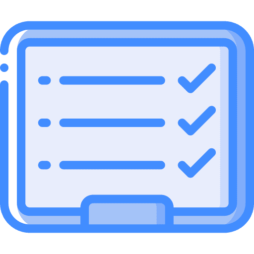 Whiteboard office task list criteria icon