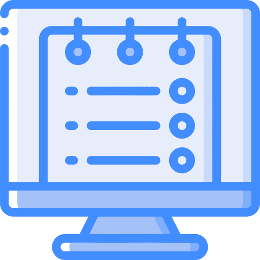 Desktop computer files and folders checkbox notes icon