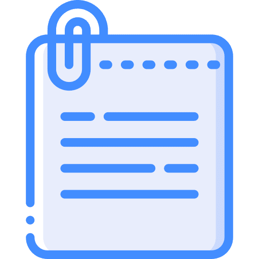 Notepad files and folders note paperclip icon