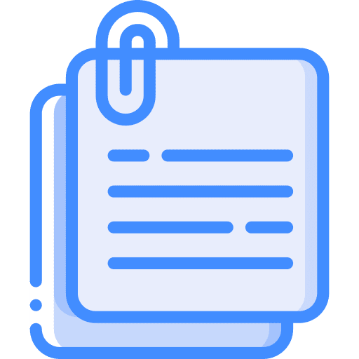 Notes attachment paper clip document icon