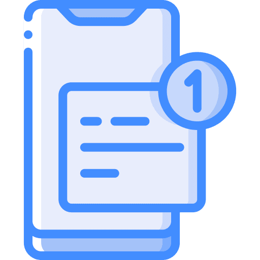 Smartphone note text reminder icon