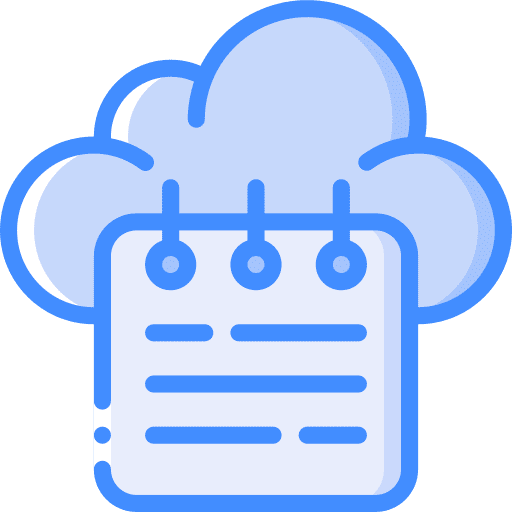 Cloud clipboard record book notes icon