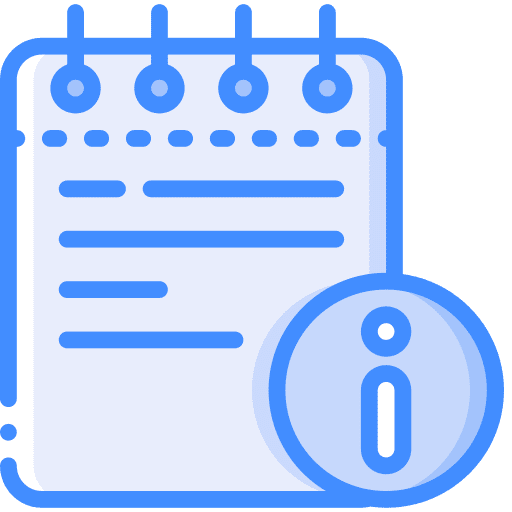 Notepad ui list info icon