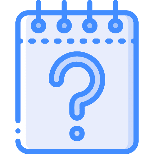 Notes checklist notepad question mark icon