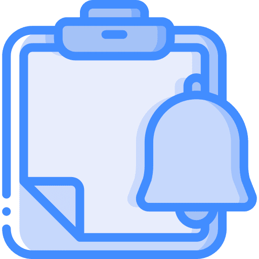 Clipboard note ui bell icon
