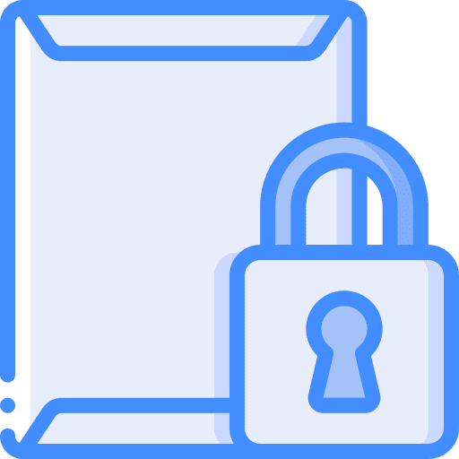 Envelope encryption data data security icon