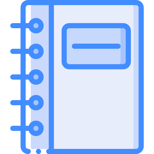 Notebook notepad interface writing tool icon