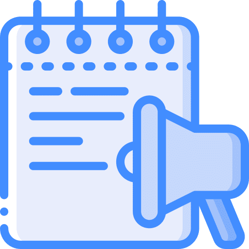 Notepad notepad megaphone promotion icon