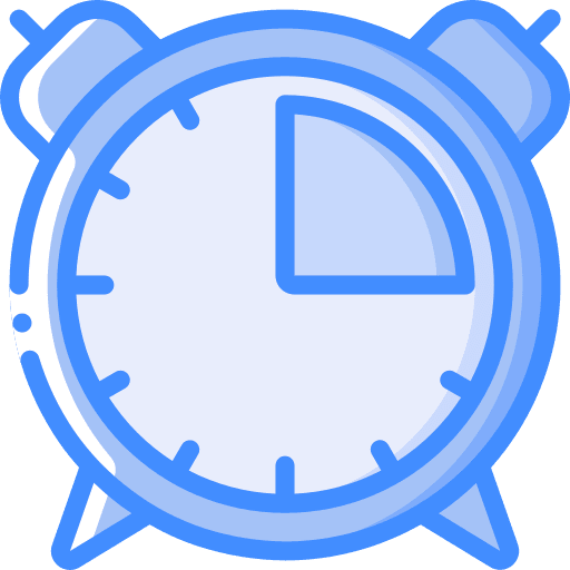 Alarm clock time and date clock timer icon