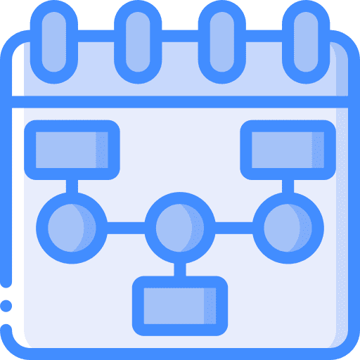 Calendar date management time and date icon
