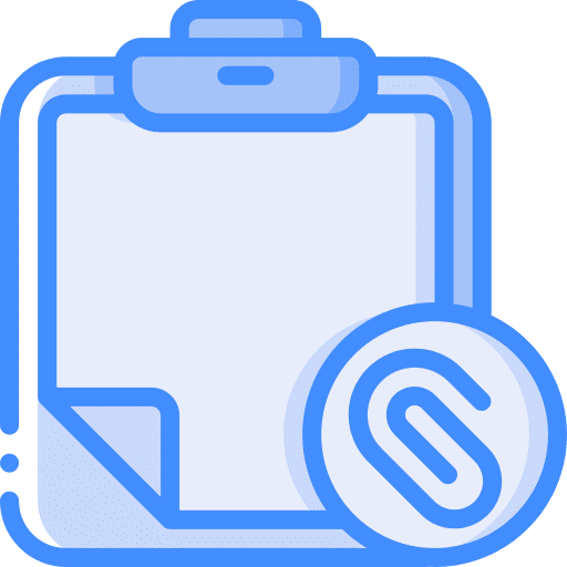 Clipboard office material post it files and folders icon