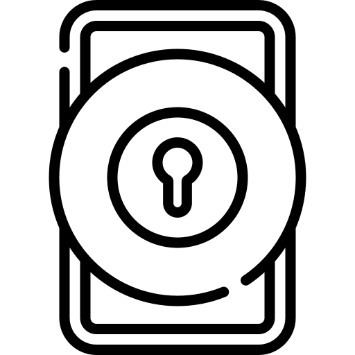 Keyhole security keylock lock icon