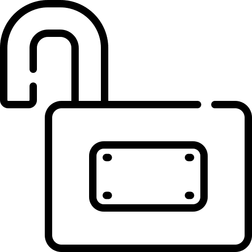 Open padlock padlock unsecure unlock icon