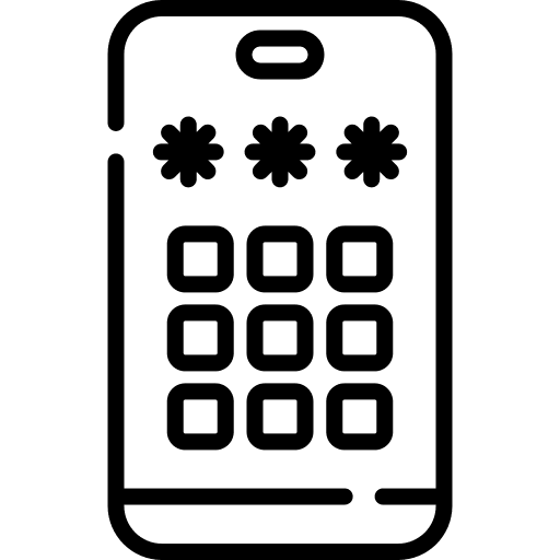 Password ui smartphone mobile phone icon Password ui smartphone mobile phone icon