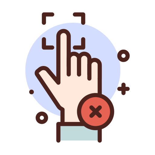 Dissaprove hands and gestures checkmark touch icon