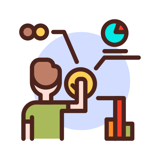 Hand analyse identification security icon