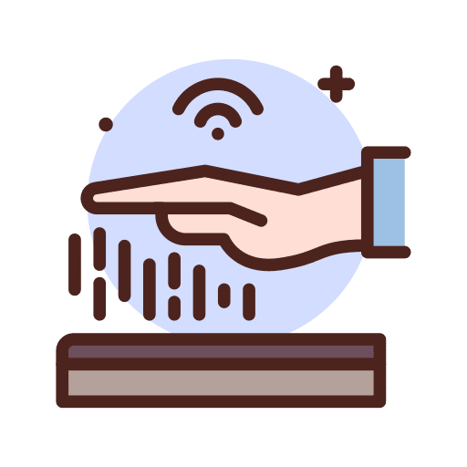Hand wifi scan identification icon