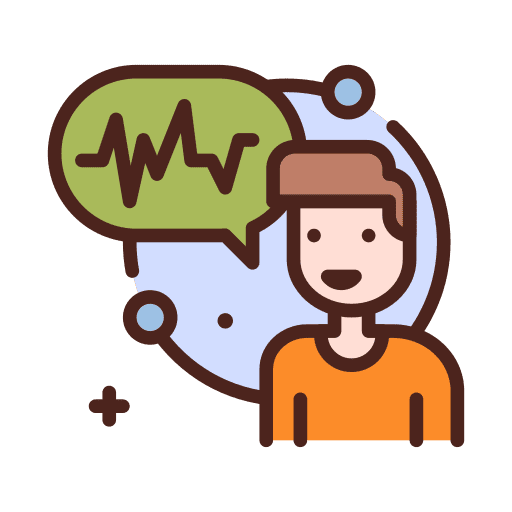 Voice recognition security talk user icon Voice recognition security talk user icon