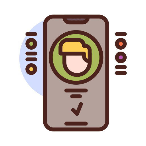 Mobile user login mobile icon Mobile user login mobile icon