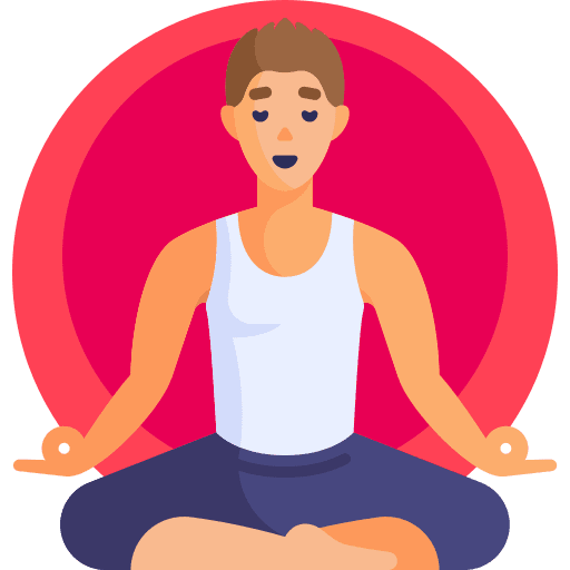 Meditation avatar man relaxing icon