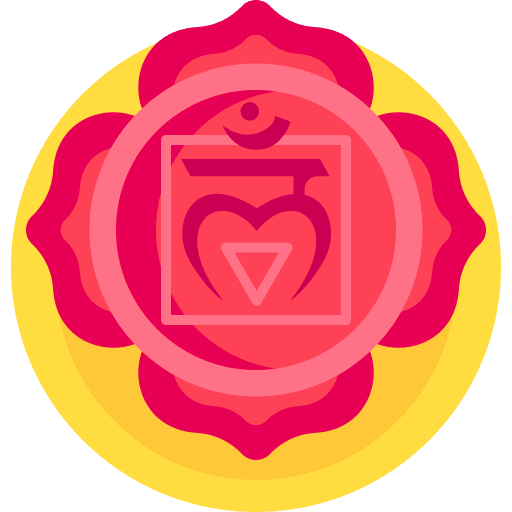 Muladhara chakra meditation symbol icon Muladhara chakra meditation symbol icon