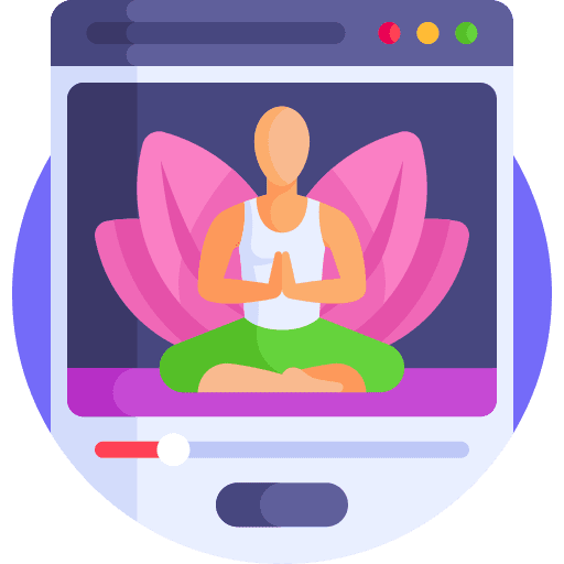 Video meditation exercise relaxing icon Video meditation exercise relaxing icon