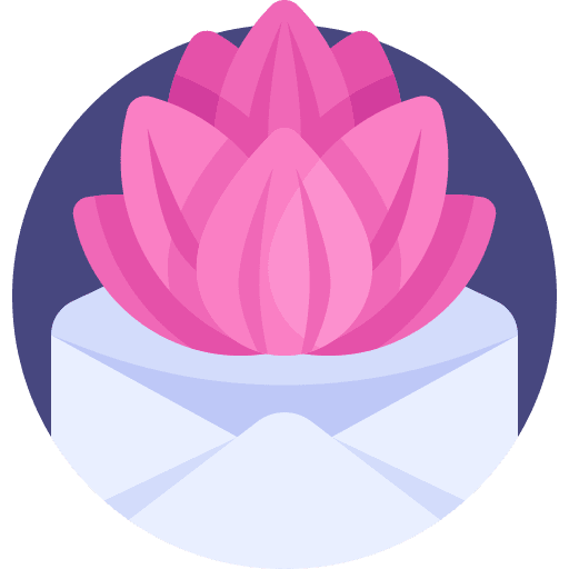 Yoga lotus envelope communications icon Yoga lotus envelope communications icon