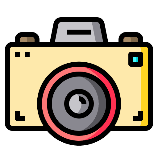 Digital camera hobbies and free time photograph travel icon