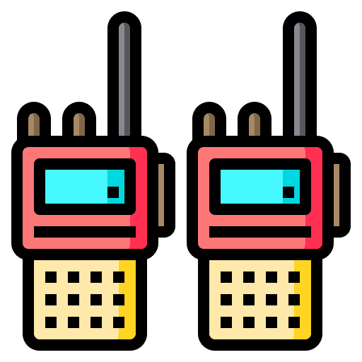 Walkie talkie communications transportation electronics icon