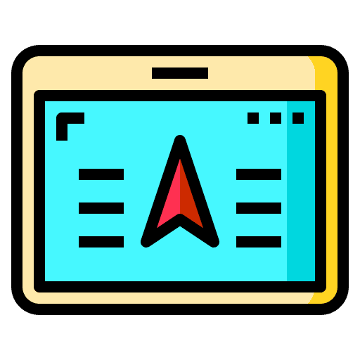 Gps navigation gps navigation arrow seo and web icon