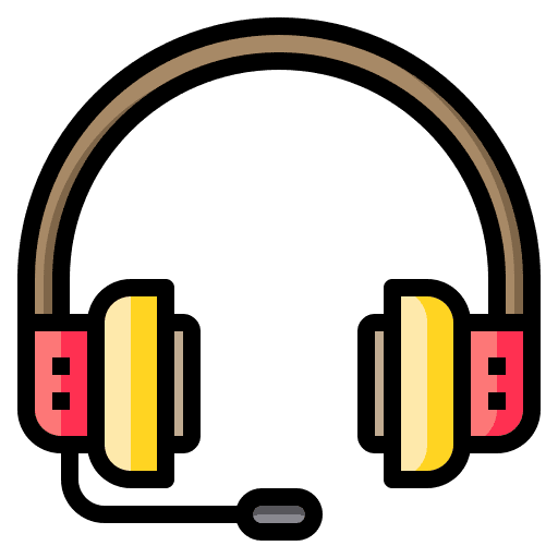 Headphones technical support communications customer service icon Headphones technical support communications customer service icon