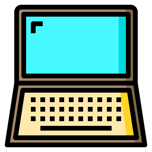 Laptop computing technology display icon