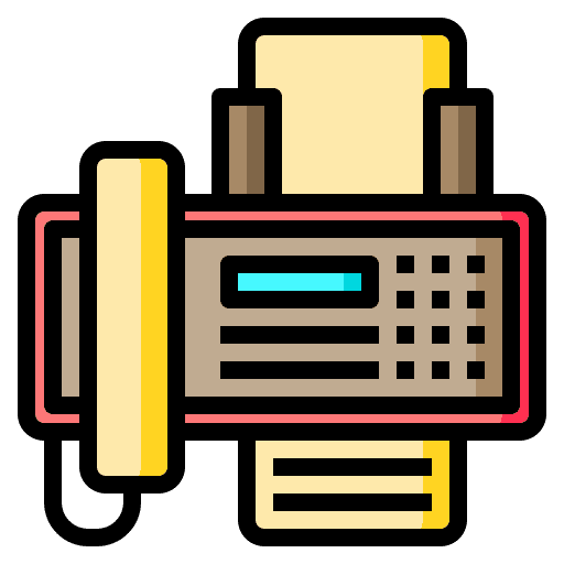Fax machine office material technology electronics icon Fax machine office material technology electronics icon
