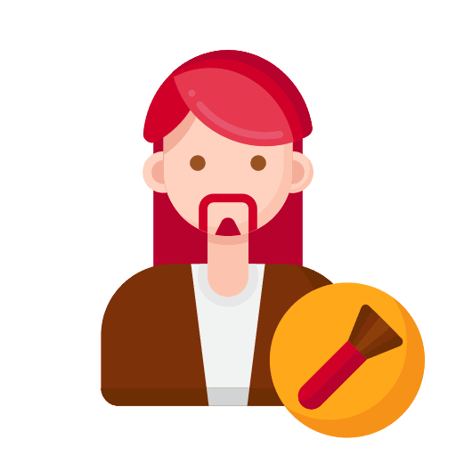 Makeup artist occupation man user icon