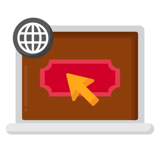 Online event registration ui entertainment ticket icon
