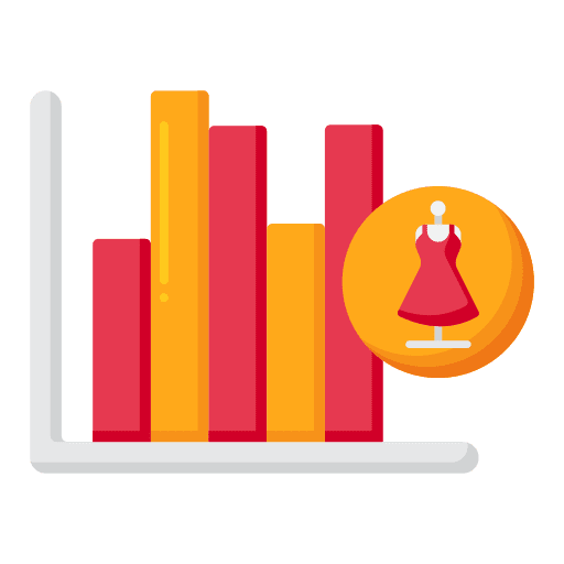 Trend report trend bar chart icon
