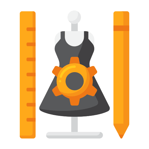 Atelier pencil dressmaker tailoring icon
