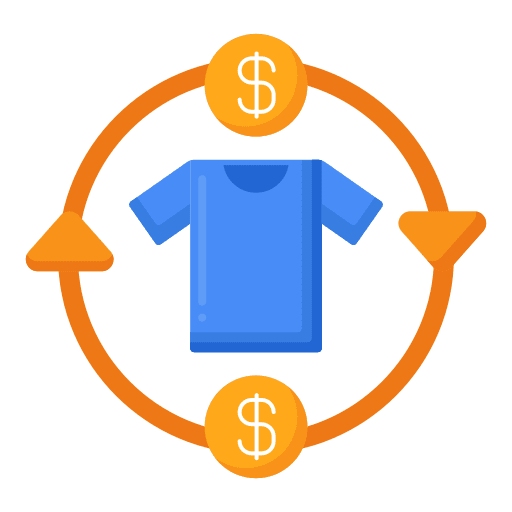 Cost fashion tshirt cost icon